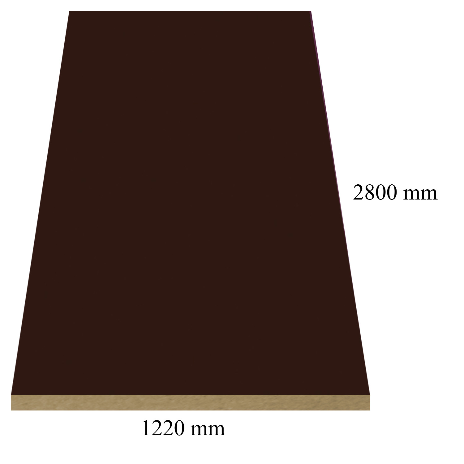 149 Brown high gloss - PVC coated 18 mm MDF