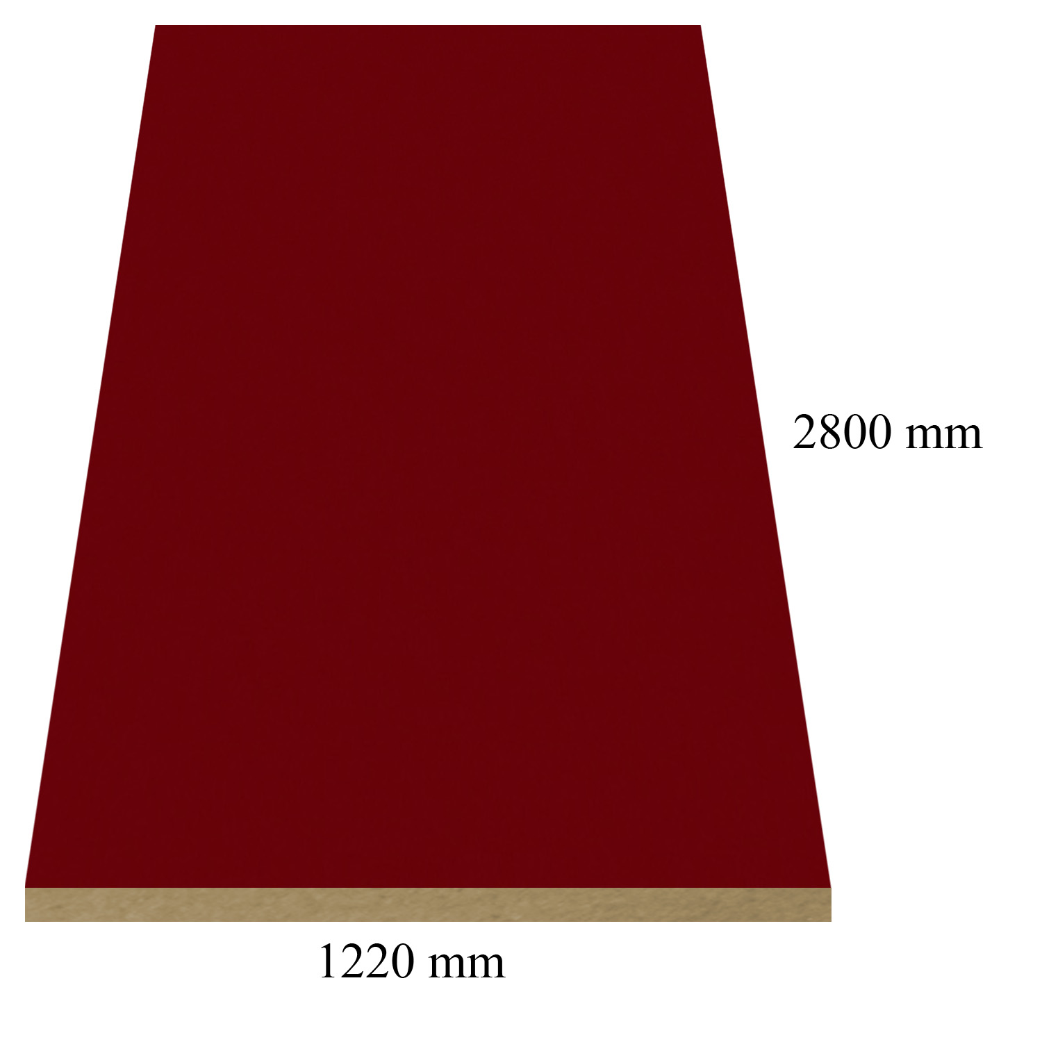 146 Bordeaux high gloss - PVC coated 18 mm MDF