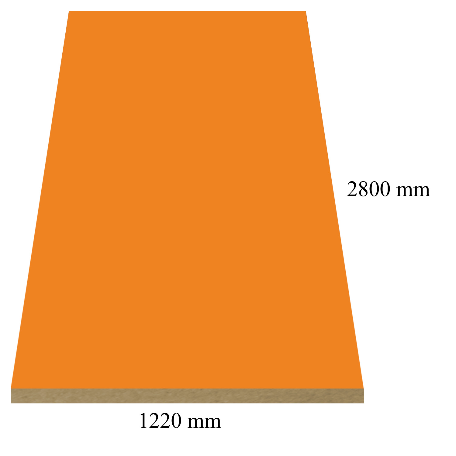 H30 (164) Pastel Orange high gloss - PVC coated 18 mm MDF