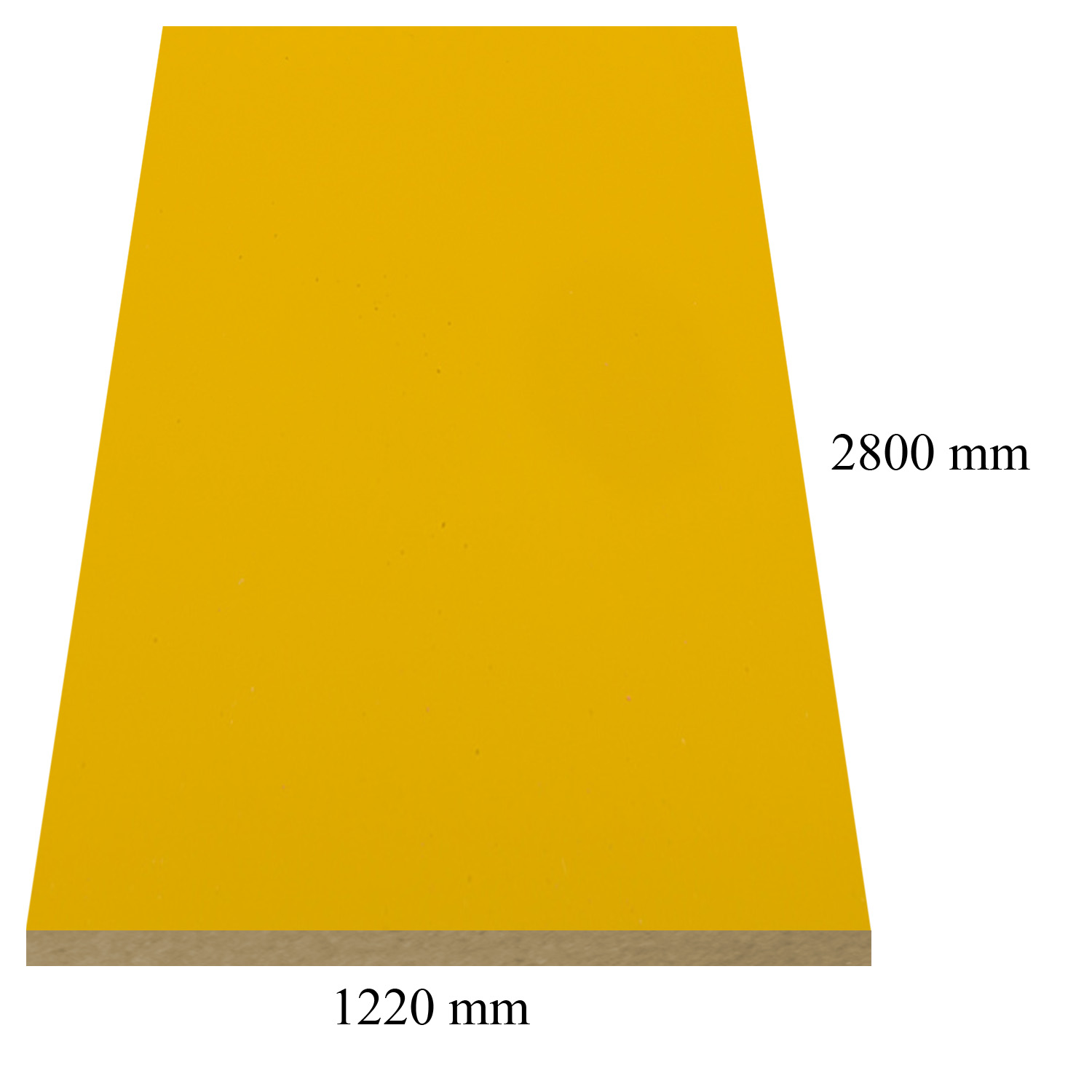 681 Yellow high gloss - PVC coated 18 mm MDF