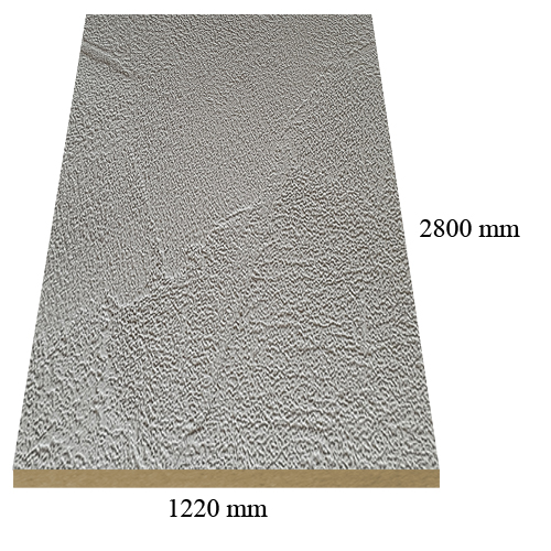 2260 matte Grey Cement - PVC coated 18 mm MDF
