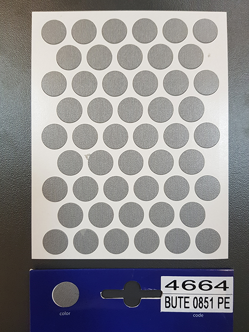 4664 Metallika – Self adhesive covers ø14 mm