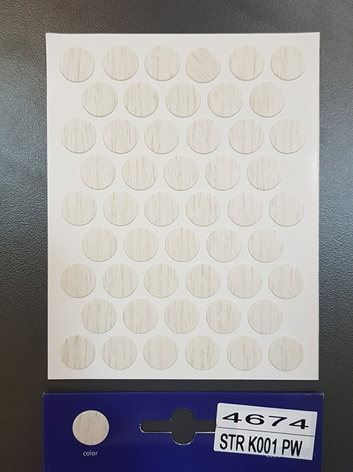 4674 White craft oak – Self adhesive covers ø14 mm
