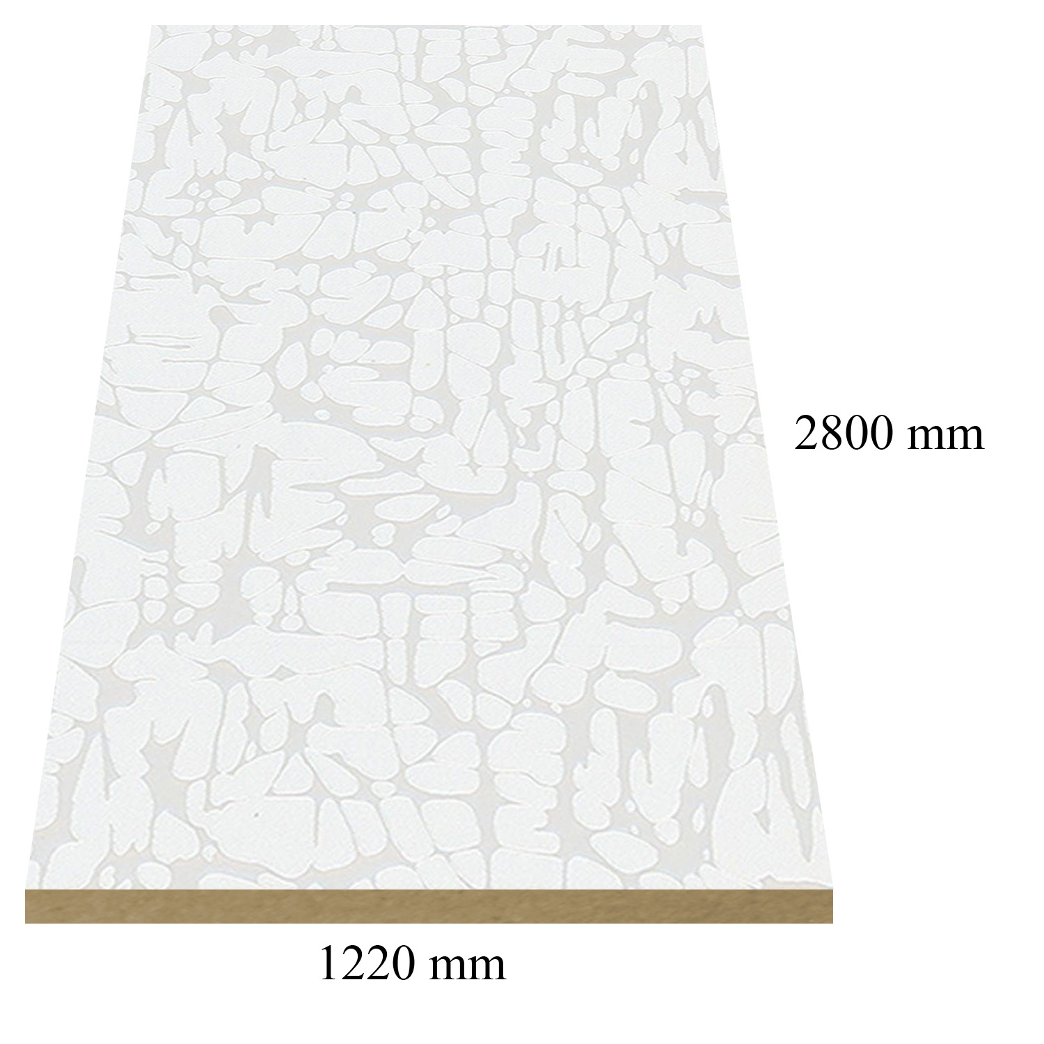 6107 /502 Chaos white matte - PVC coated 18 mm MDF