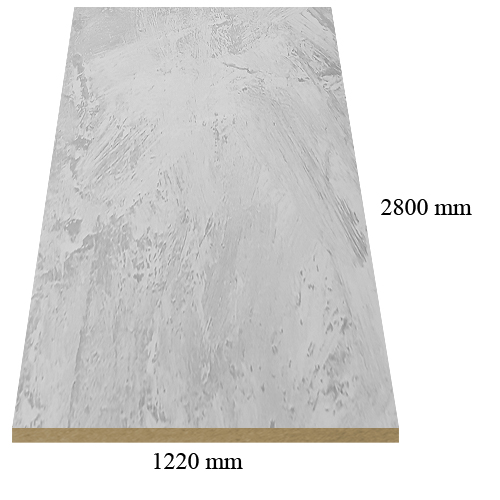 529 White marble high gloss - PVC coated 18 mm MDF
