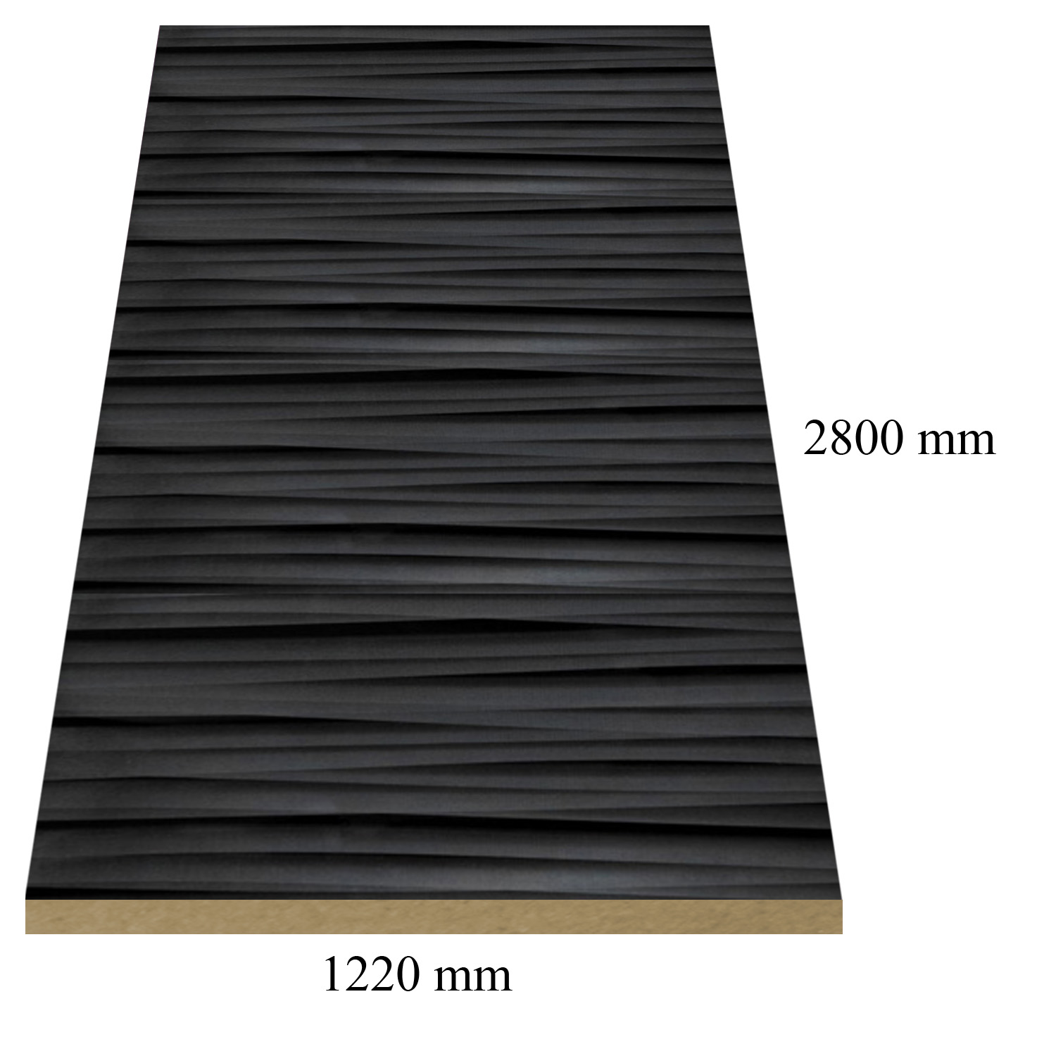 472 /6301 Sahara black high gloss - PVC coated 18 mm MDF