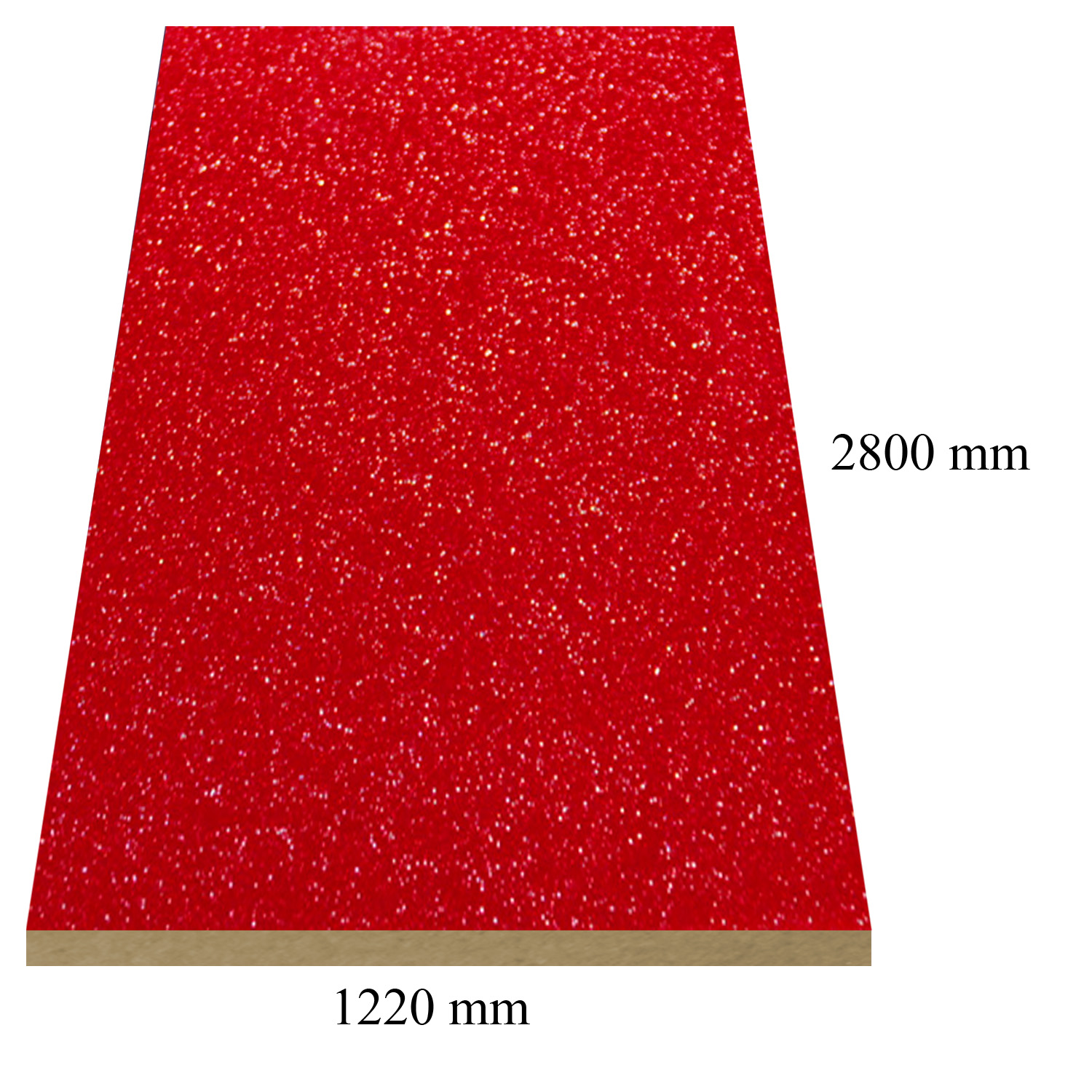 508 Red galaxy high gloss - PVC coated 18 mm MDF #