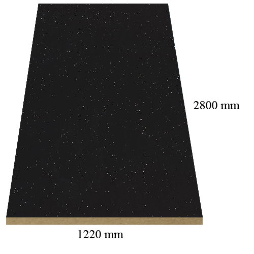 Y70 Black Star high gloss - PVC coated 18 mm MDF У70