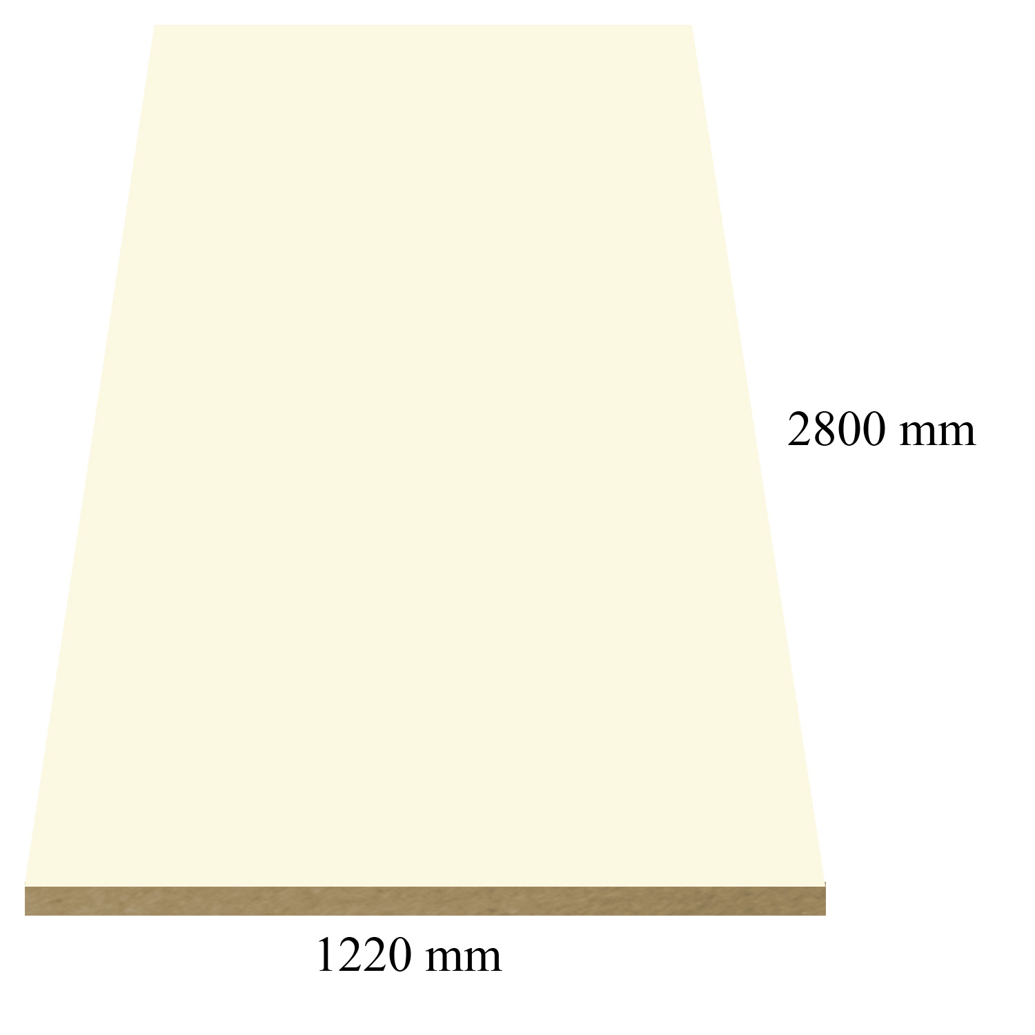 746 /301 Cream super matte - PVC coated 18 mm MDF