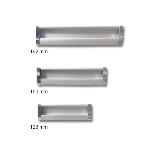 1137 Hidden Handle 192mm - M.Chrome