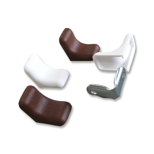 Metal Plastic L Shaped Angle Corner Brace White