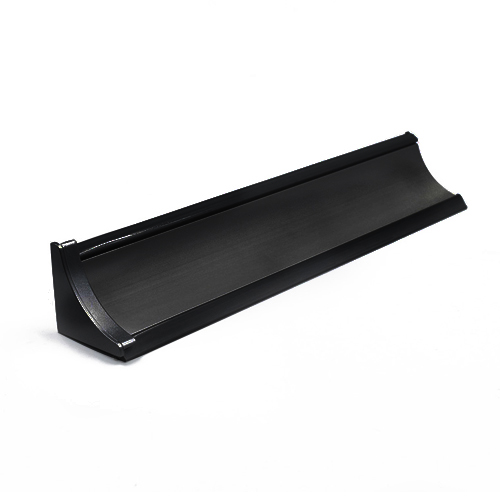 Countertop Skirting board 1216 Matte black/black rubber (25x25) 4m