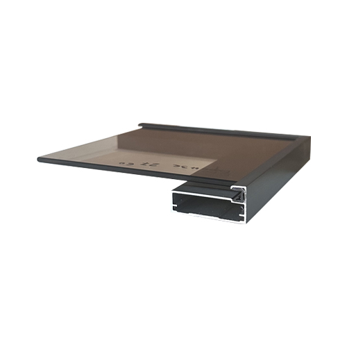 Алуминиев профил 45х21 ЧЕРЕН МАТ за стъклени вратички - 3 метра