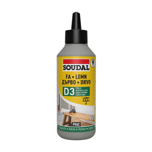 Лепило за масив D3 бяло 250 гр | SOUDAL