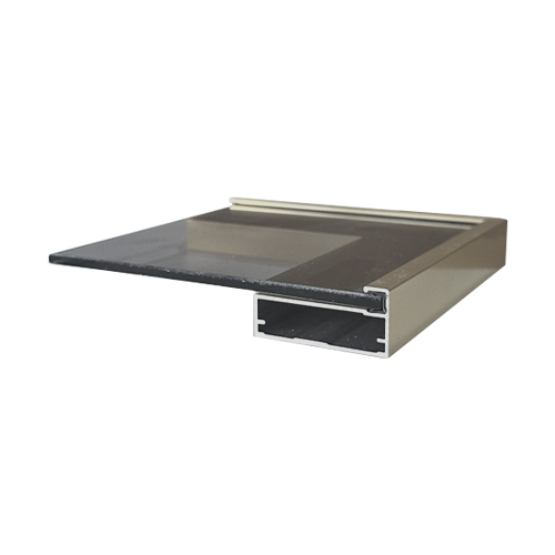 Алуминиев профил 45х21 ИНОКС за стъклени вратички - 3 метра