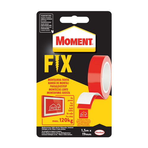 Двойнолепеща Moment Fix монтажна лента 120 кг. - 1.50м