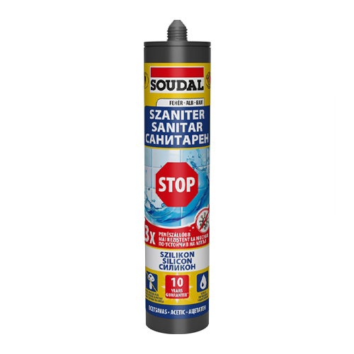 Силикон санитарен бял 280мл | SOUDAL