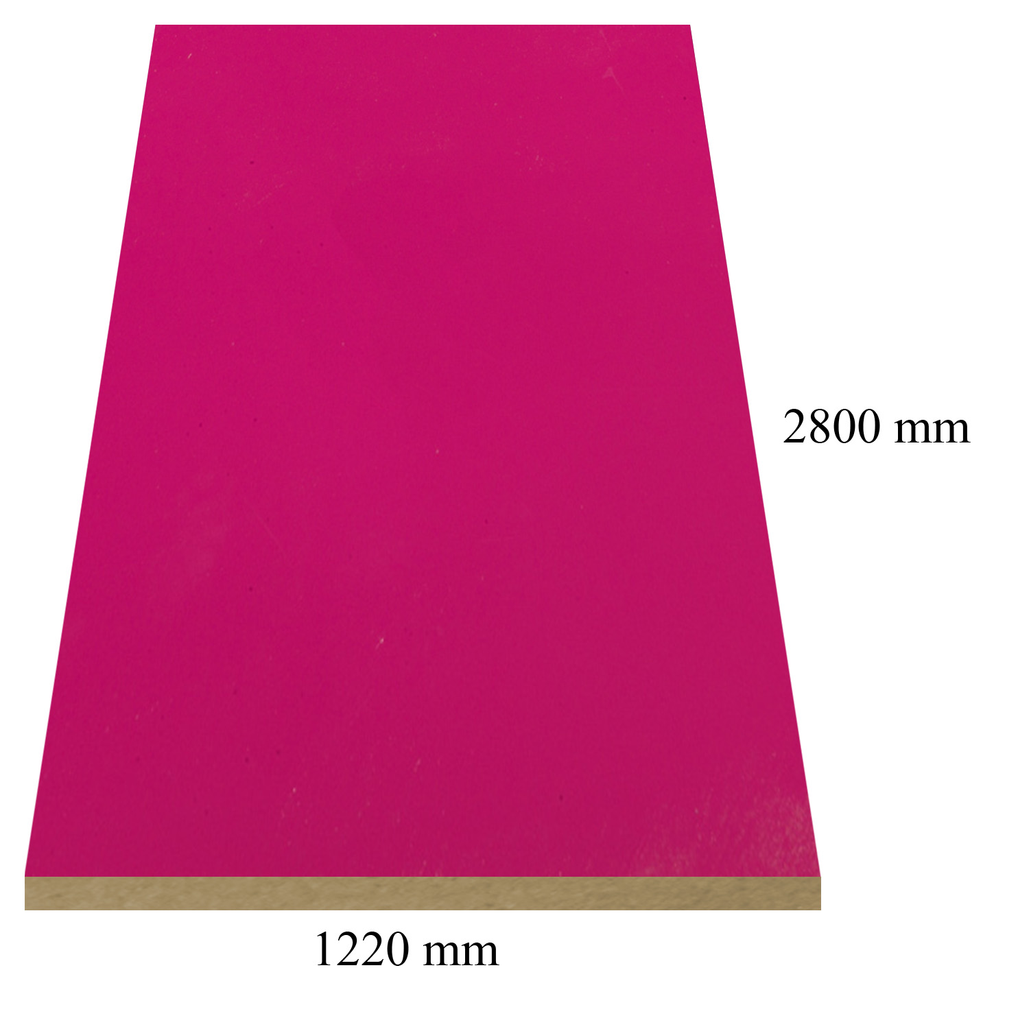 680 Fuxia high gloss - PVC coated 18 mm MDF