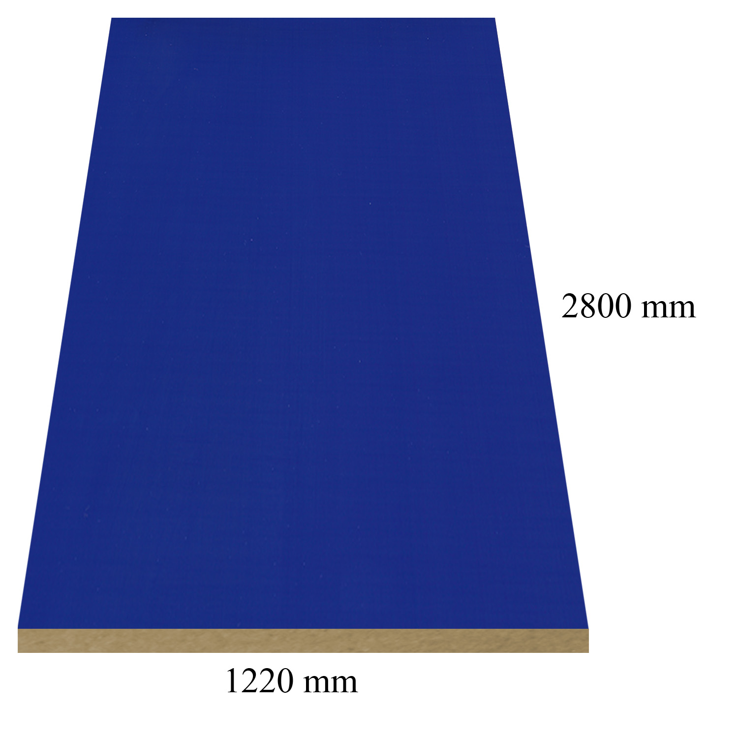 715 Parlament blue high gloss - PVC coated 18 mm MDF