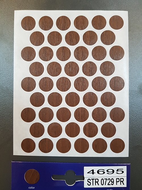 4695 Walnut – Self adhesive covers ø14 mm