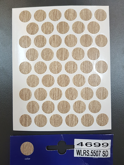 4699 Grey vintage oak – Self adhesive covers ø14 mm