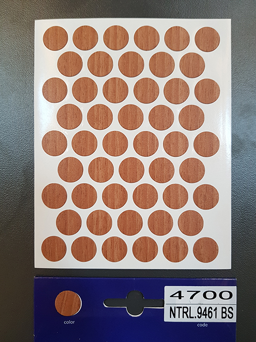 4700 Light walnut – Self adhesive covers ø14 mm