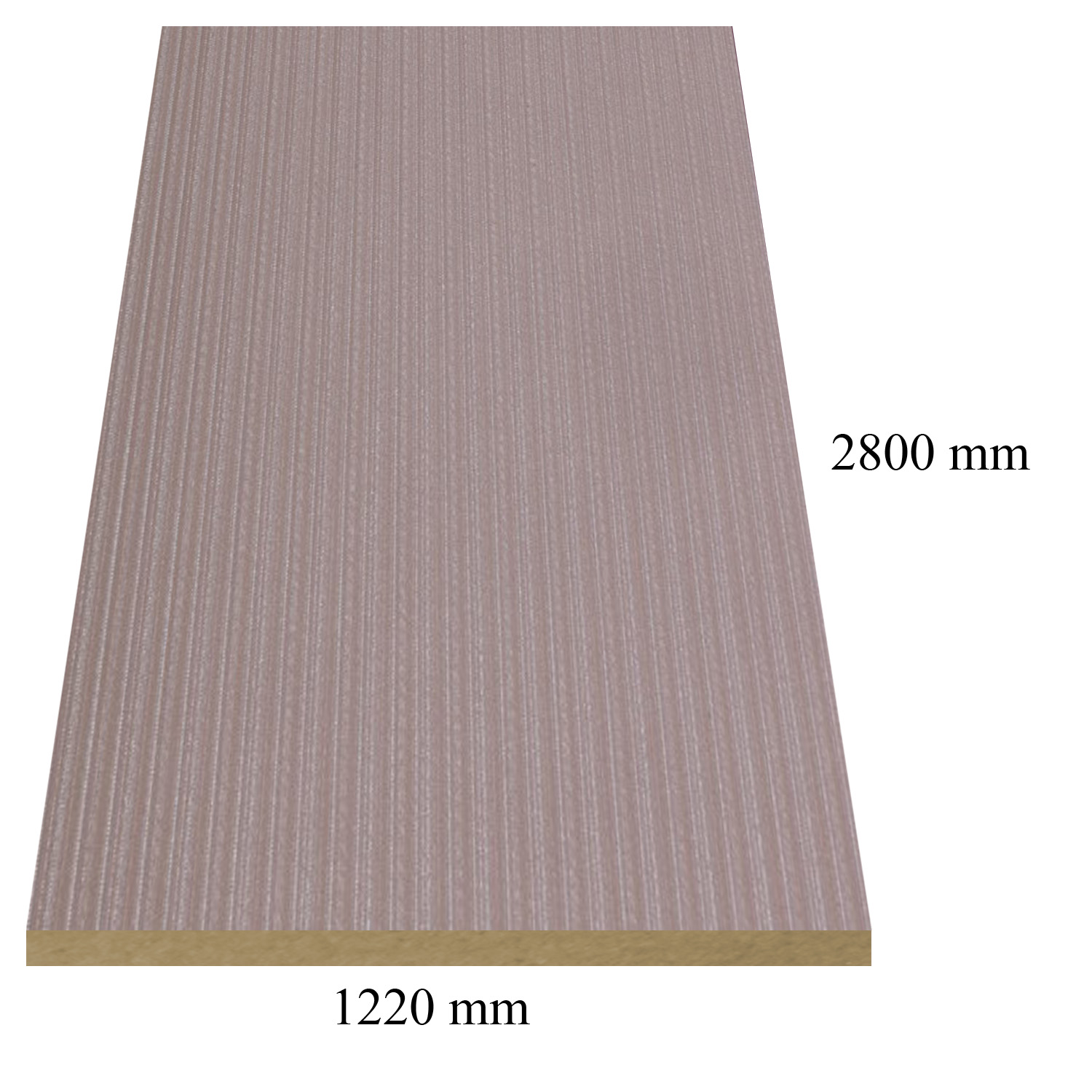 718 Latte high gloss - PVC coated 18 mm MDF #