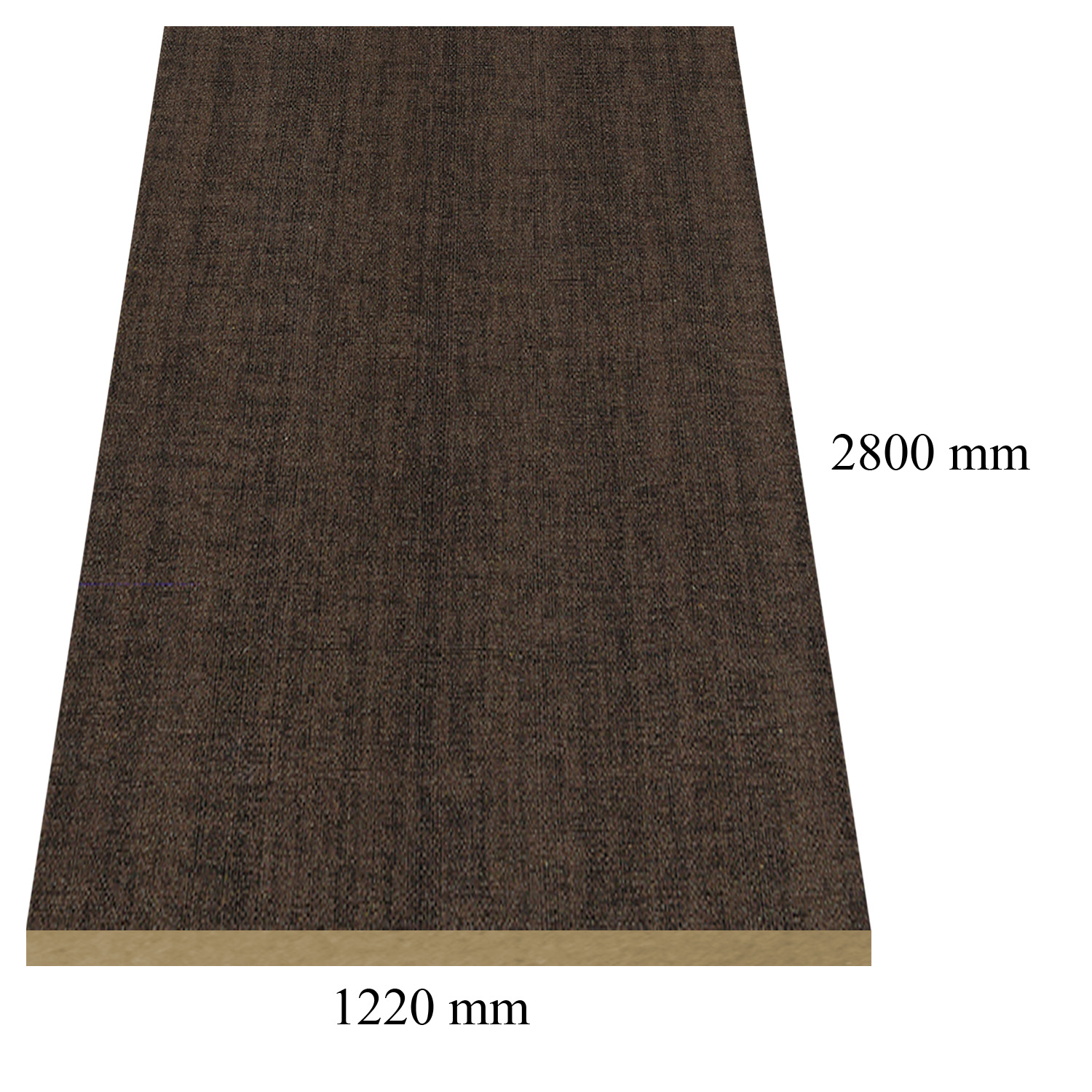 1165 Dark linen high gloss - PVC coated 18 mm MDF