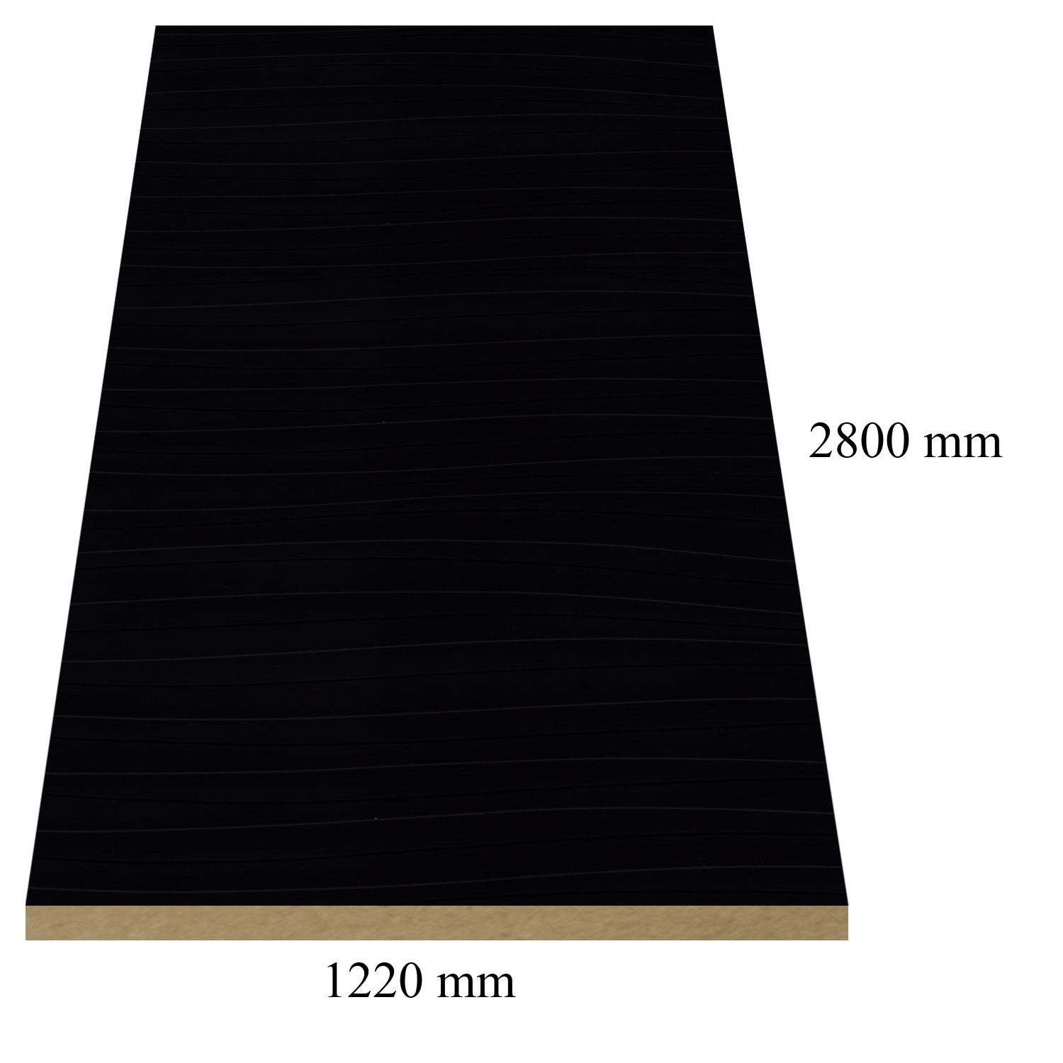 475 /968 Черна вълна гланц - 18 мм МДФ с ПВЦ покритие