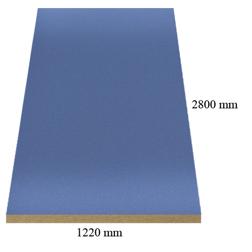 689 HG Metallic Blue - PVC coated 18 mm MDF | AGT #