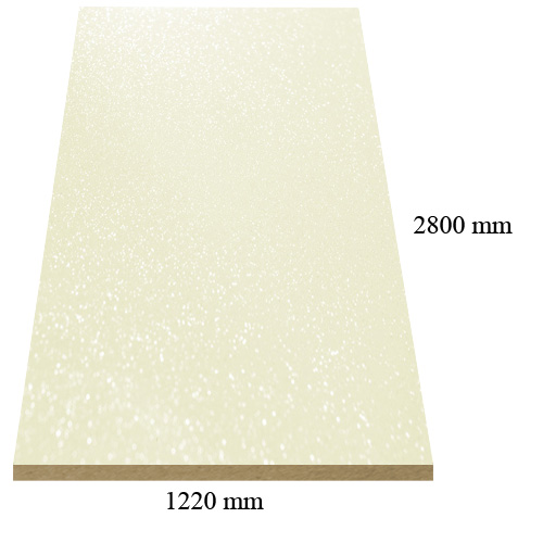 482 Cream galaxy high gloss - PVC coated 18 mm MDF