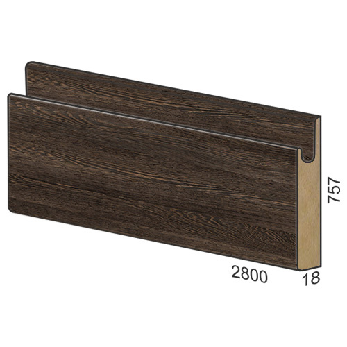 757 mm MDF panel dug handle - 1184 Dark wood