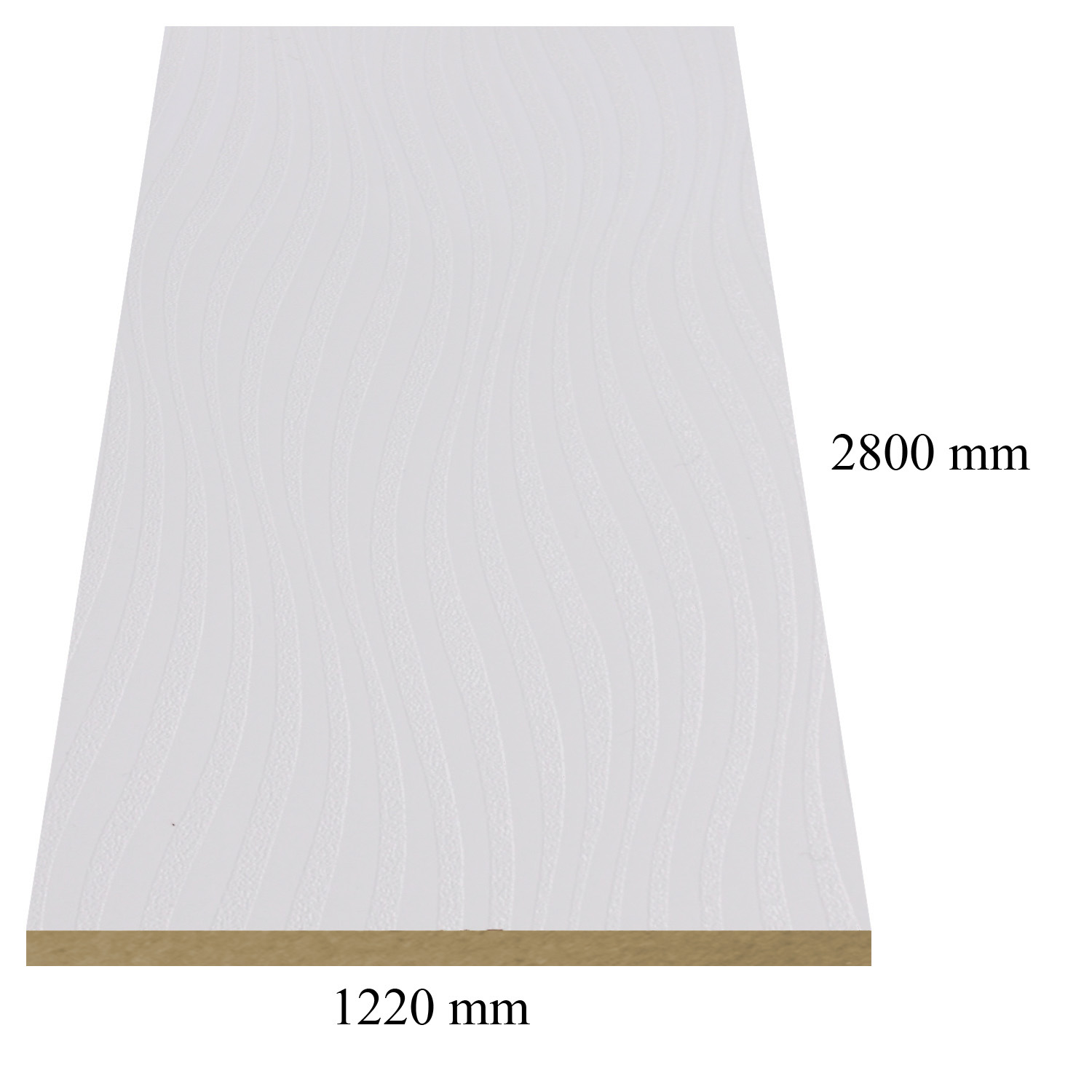 485 Sonic white glossy - PVC coated 18 mm MDF