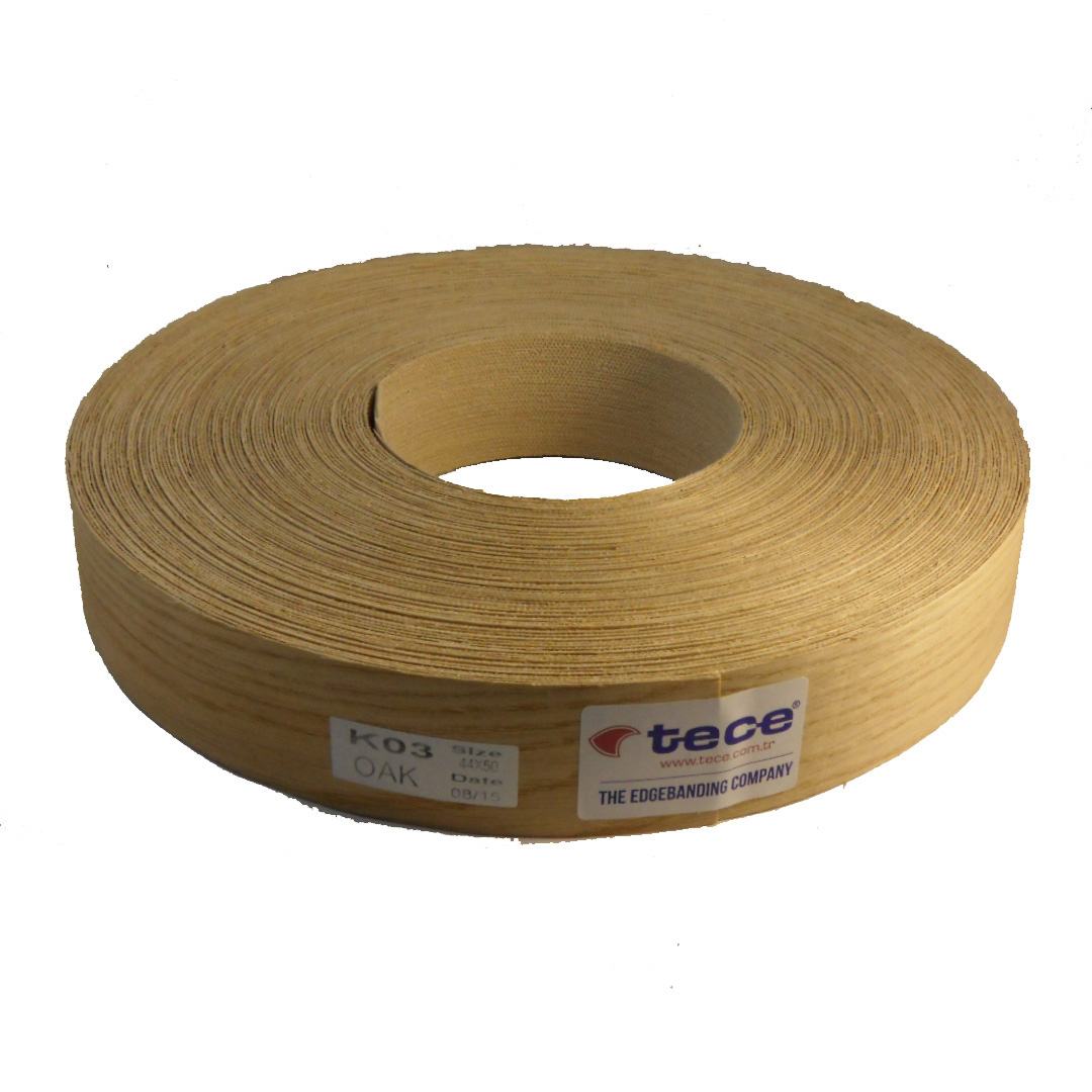 Pre-glued veneer edge band K03 Oak 44x0.4mm