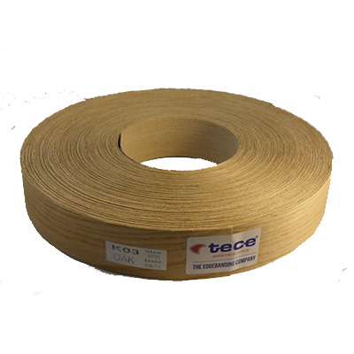 Fleece backed veneer edge band K03 Oak 88x0.4mm