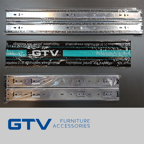 500mm H45 Ball bearing slide full extension | GTV