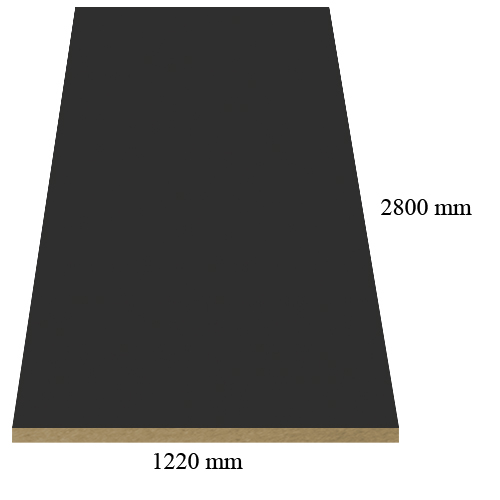 H32 Anthracite high gloss - PVC coated 18 mm MDF Н32