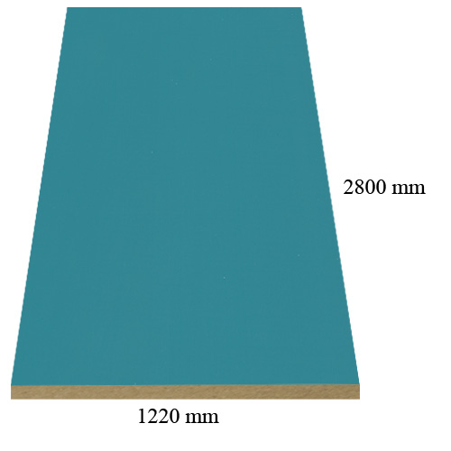 519 (782) Turquoise high gloss - PVC coated 18 mm MDF