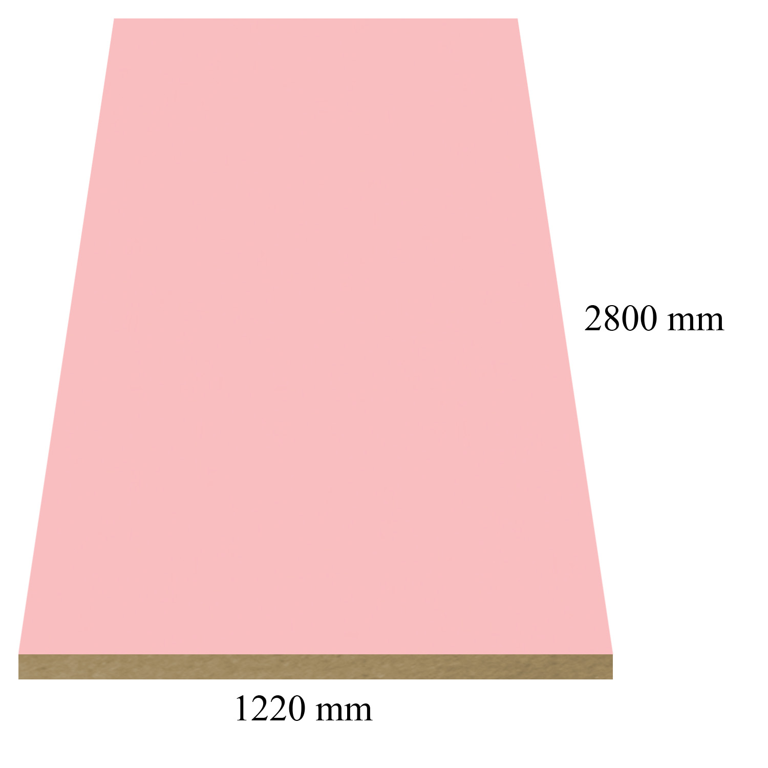 425 Pink high gloss - PVC coated 18 mm MDF