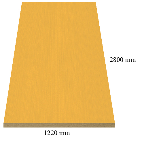 M25 Gold inox gloss - PVC coated 18 mm MDF М25